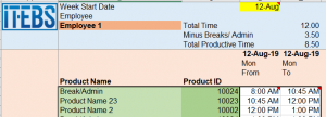 Timesheet template