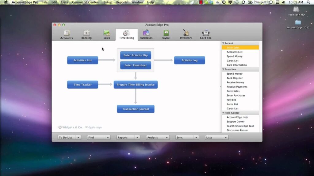 AccountEdge Pro 2012 - Command Center Overview