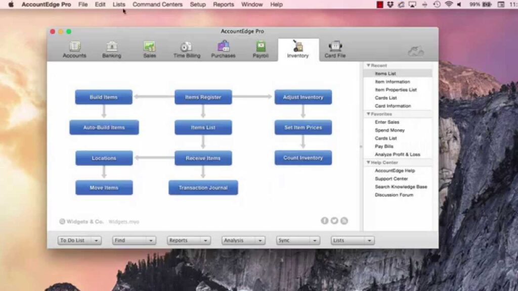 AccountEdge Quick Tour